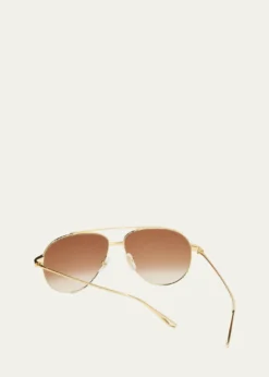 CartierSantos Screw Metal Aviator Sunglasses
