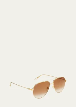 CartierSantos Screw Metal Aviator Sunglasses