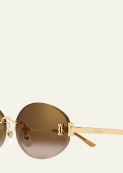 CartierSignature C de Cartier 55mm Oval Sunglasses