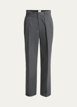 CASABLANCAMen's Wool Maxi-Pleated Trousers