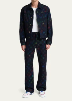 CASABLANCAMen's Heat Map Denim Jacket
