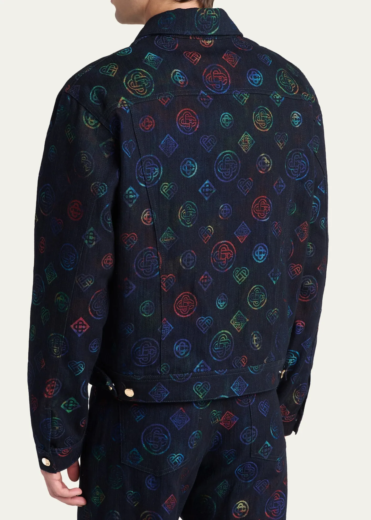 CASABLANCAMen's Heat Map Denim Jacket