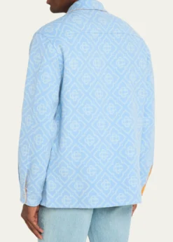 CASABLANCAMen's Wool Monogram Shirt Jacket