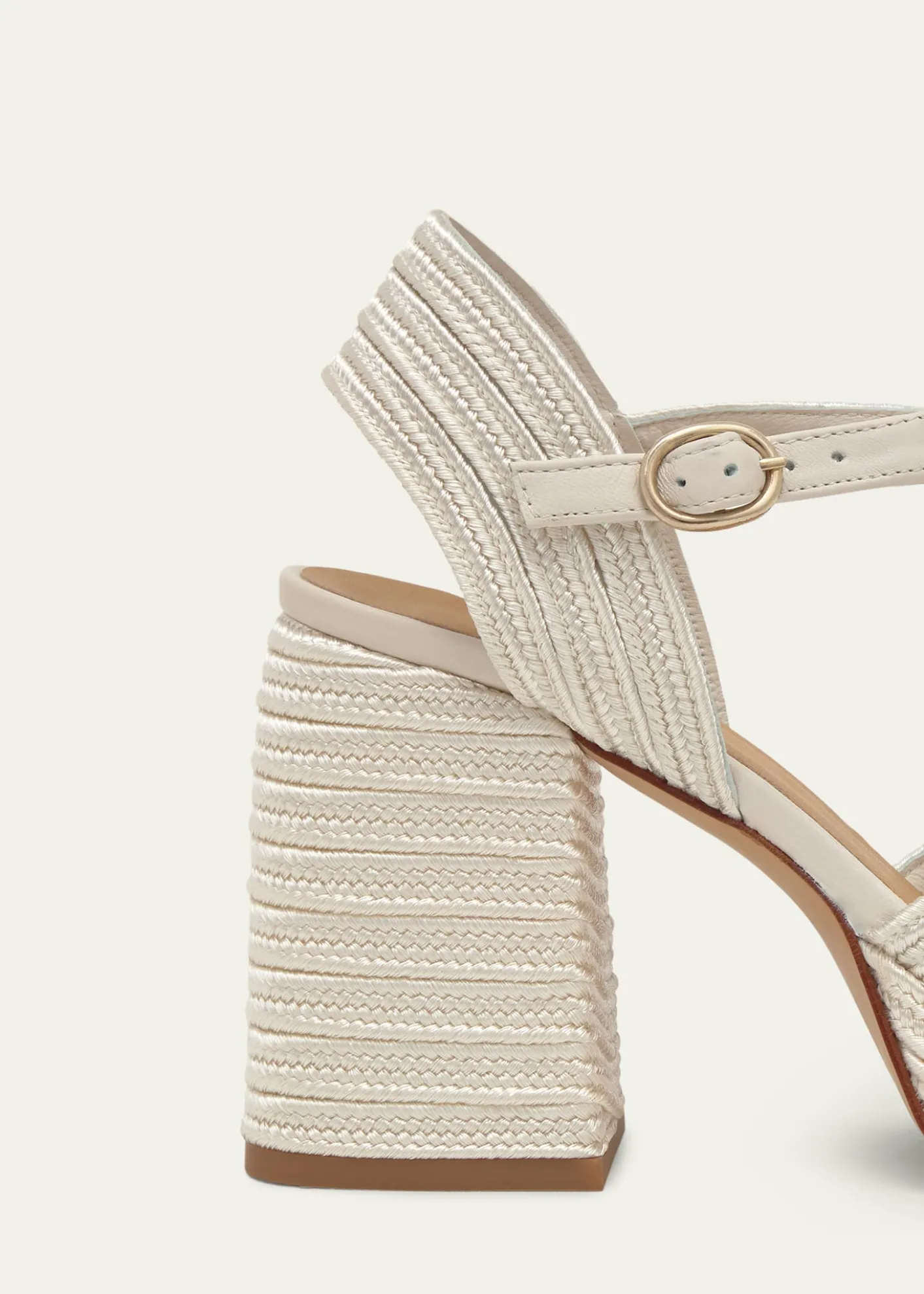 CastanerValle Metallic Raffia Platform Sandals
