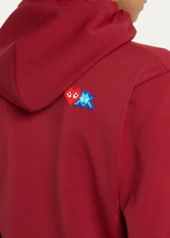 CDG PlayHooded Logo-Patch Zip-Front Sweatshirt