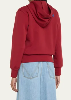 CDG PlayHooded Logo-Patch Zip-Front Sweatshirt
