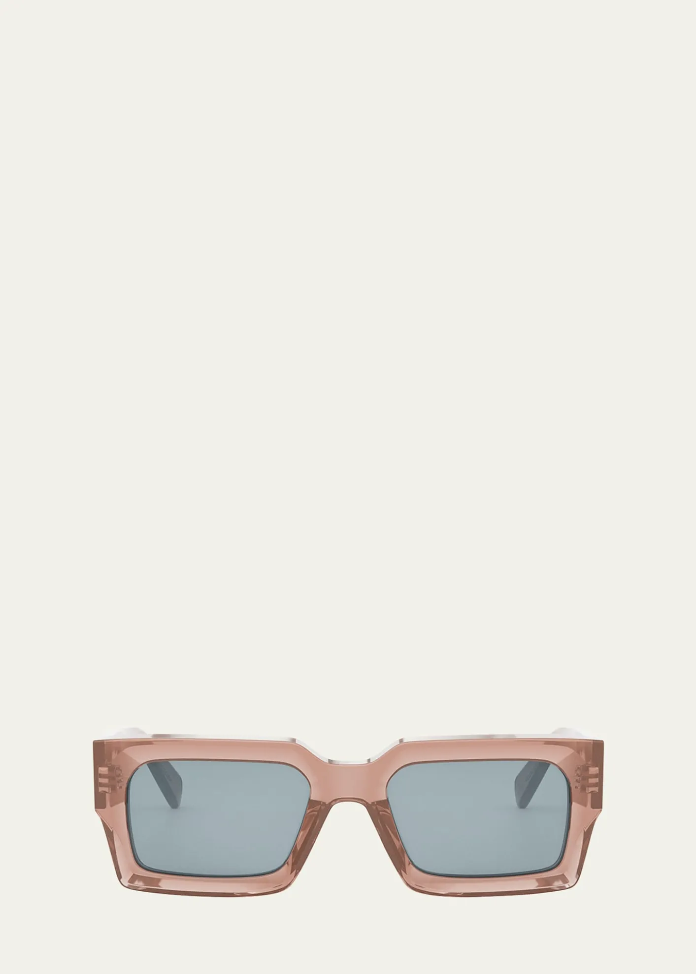 CelineBeveled Acetate Rectangle Sunglasses