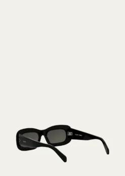 CelineBold 3 Dots Acetate Rectangle Sunglasses