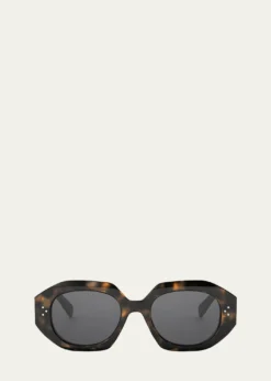 Celine3 Dot Geometric Square Sunglasses