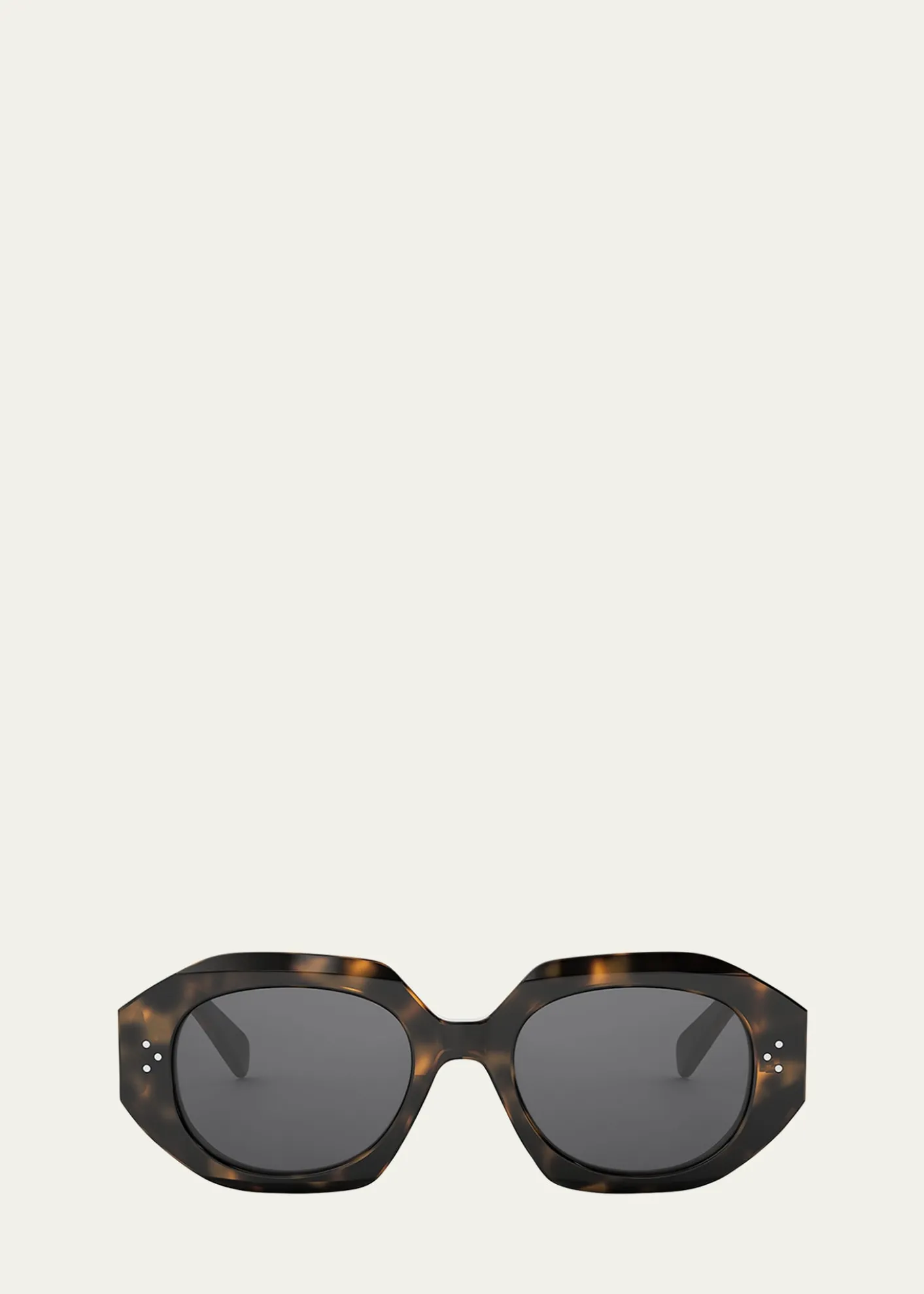 Celine3 Dot Geometric Square Sunglasses