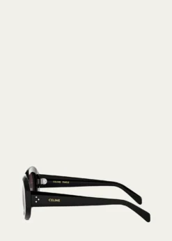 Celine3 Dot Geometric Square Sunglasses