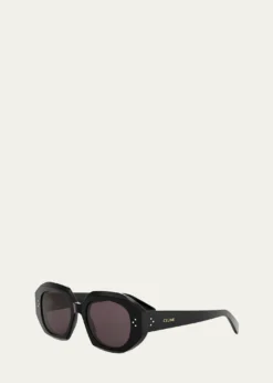 Celine3 Dot Geometric Square Sunglasses