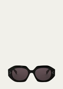 Celine3 Dot Geometric Square Sunglasses