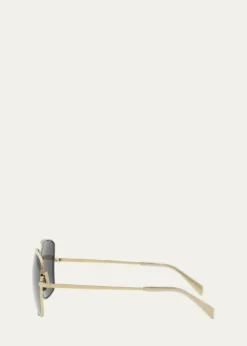 CelineEmbellished Triomphe Metal Square Sunglasses