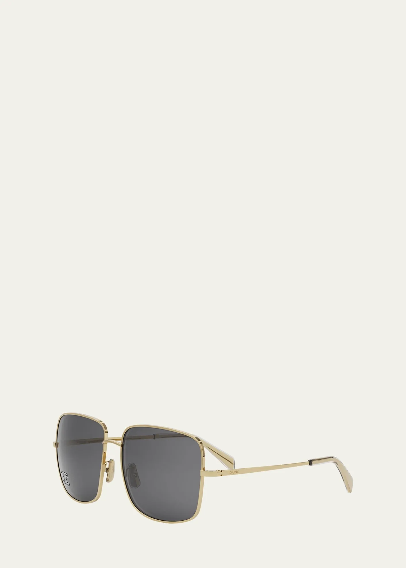 CelineEmbellished Triomphe Metal Square Sunglasses