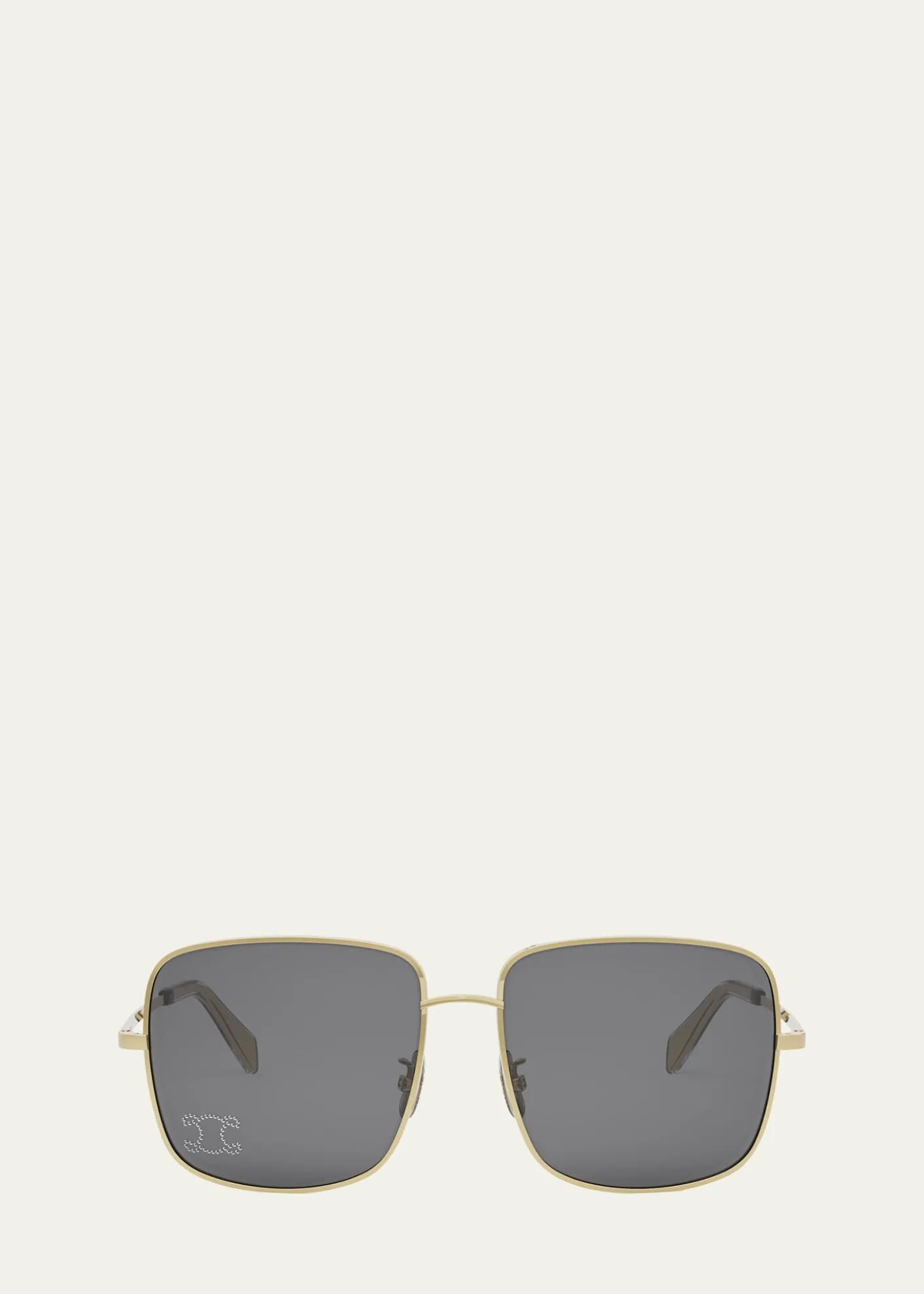 CelineEmbellished Triomphe Metal Square Sunglasses