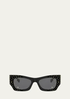 CelineEmbellished Acetate Cat-Eye Sunglasses
