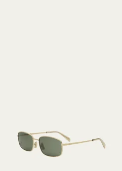 CelineEmbellished Triomphe Metal Rectangle Sunglasses