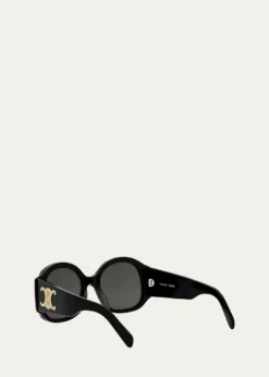 CelineMax Triomphe Round Acetate Sunglasses