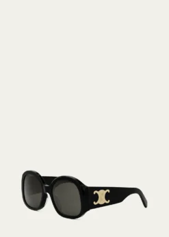 CelineMax Triomphe Round Acetate Sunglasses