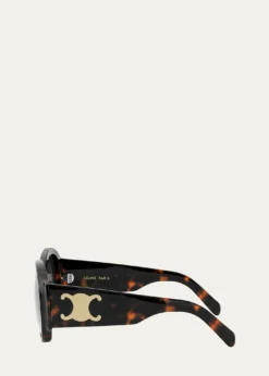 CelineMax Triomphe Round Acetate Sunglasses