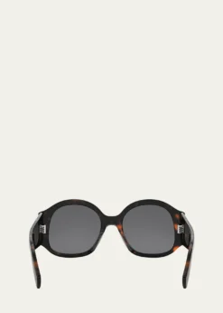 CelineMax Triomphe Round Acetate Sunglasses
