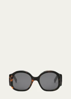 CelineMax Triomphe Round Acetate Sunglasses
