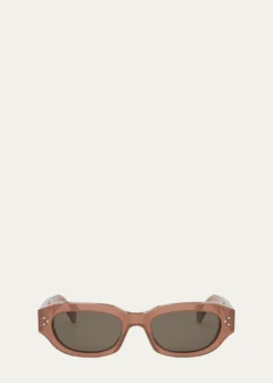 CelineMen's 3 Dots Acetate Rectangle Sunglasses