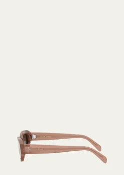 CelineMen's 3 Dots Acetate Rectangle Sunglasses