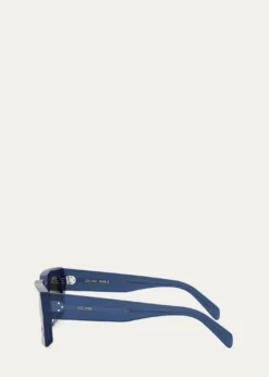 CelineMen's 3-Dot Acetate Rectangle Sunglasses