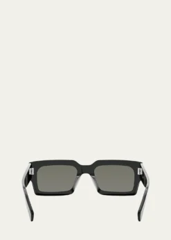 CelineMen's 3-Dot Acetate Rectangle Sunglasses