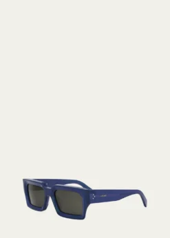 CelineMen's 3-Dot Acetate Rectangle Sunglasses