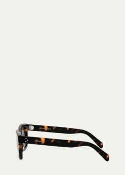 CelineMen's Three Dots Acetate and Nylon Square Sunglasses