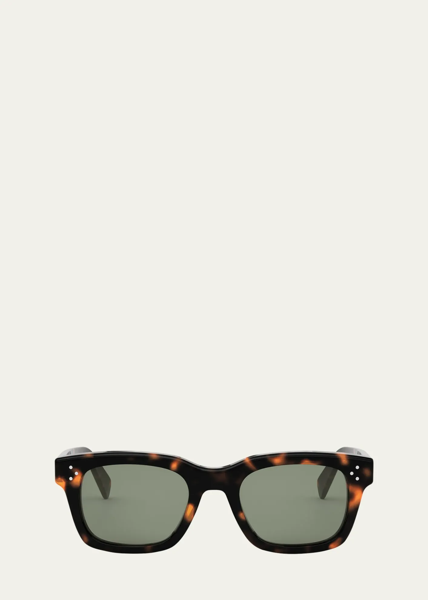 CelineMen's Three Dots Acetate and Nylon Square Sunglasses