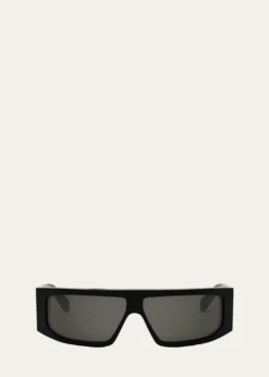 CelineMen's Acetate-Nylon Rectangle Sunglasses