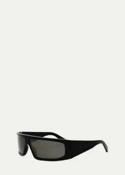 CelineMen's Acetate-Nylon Rectangle Sunglasses