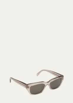 CelineMen's 3-Dot Acetate Rectangle Sunglasses