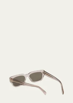 CelineMen's 3-Dot Acetate Rectangle Sunglasses