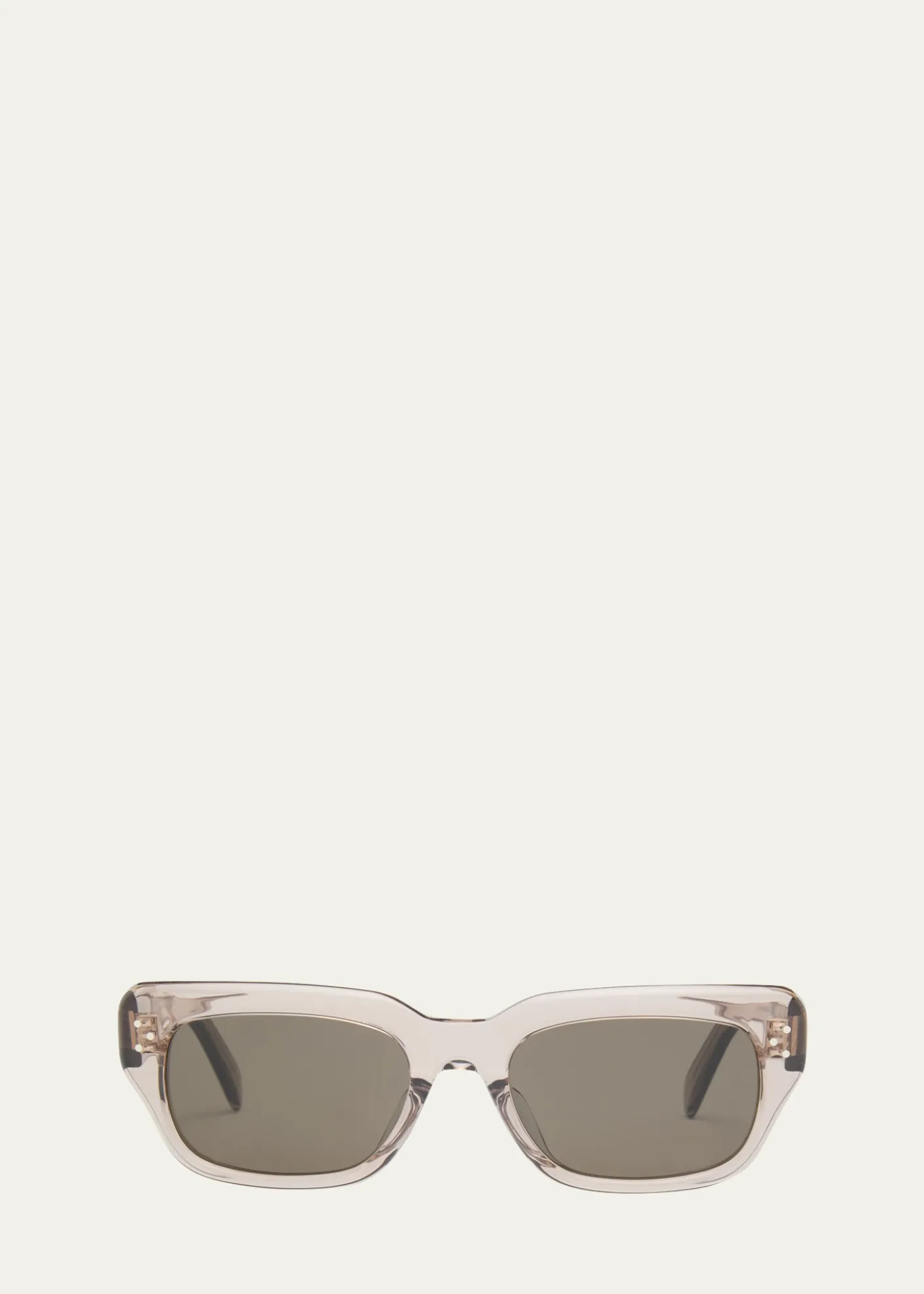 CelineMen's 3-Dot Acetate Rectangle Sunglasses