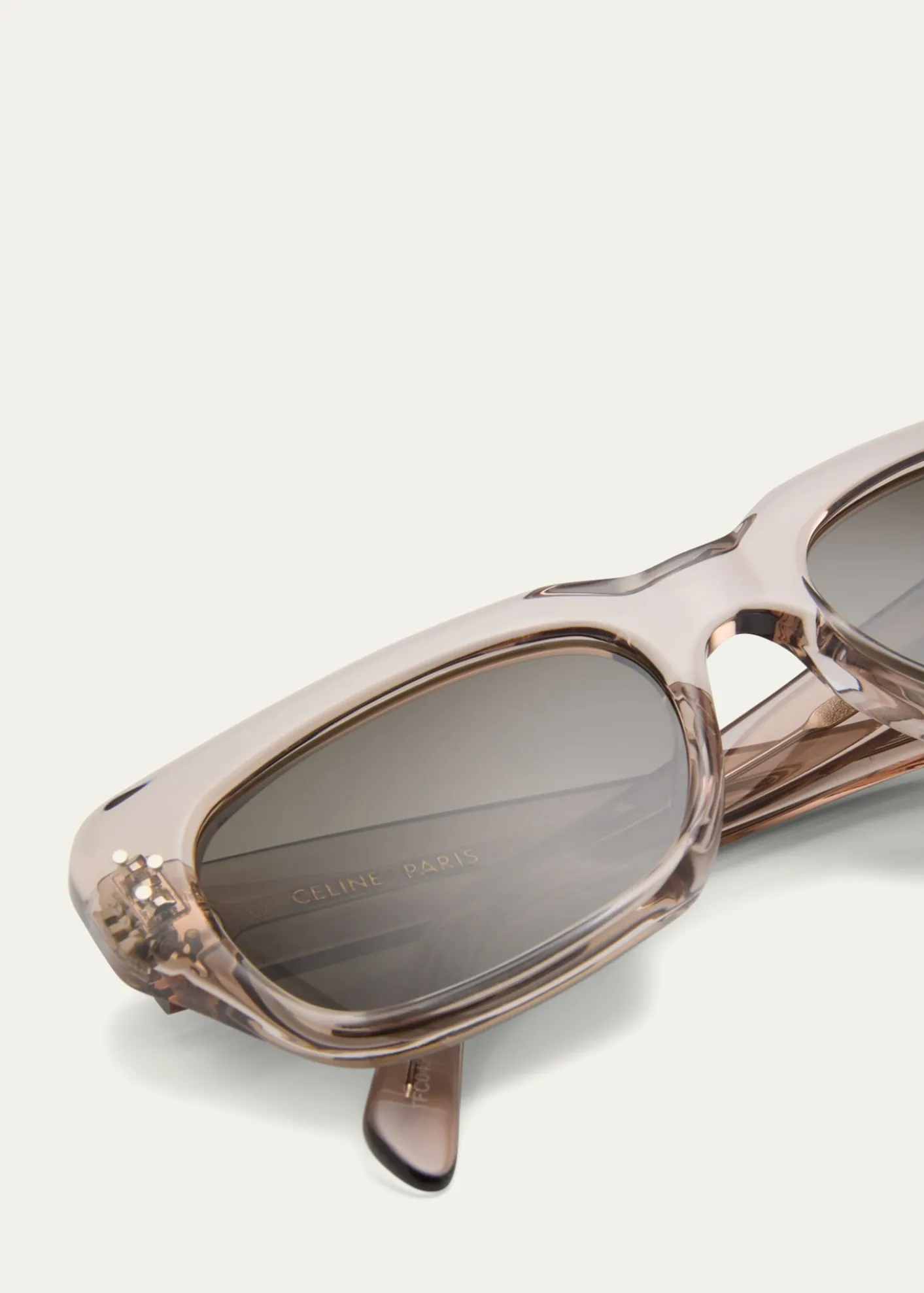 CelineMen's 3-Dot Acetate Rectangle Sunglasses