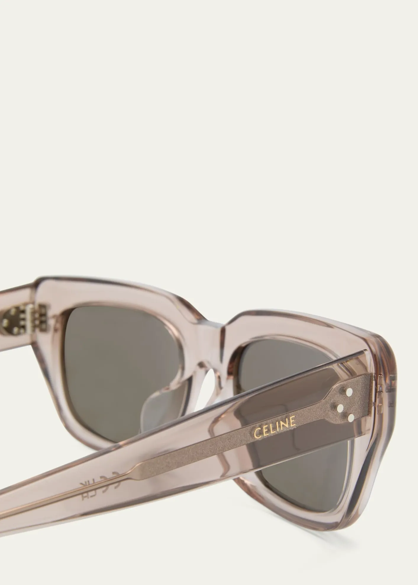 CelineMen's 3-Dot Acetate Rectangle Sunglasses