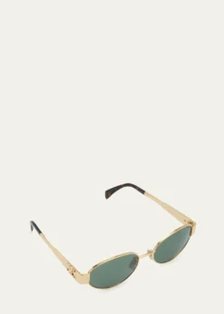 CelineMen's Triomphe Metal Oval Sunglasses