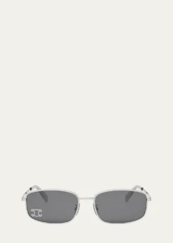 CelineMen's Triomphe Metal Rectangle Sunglasses