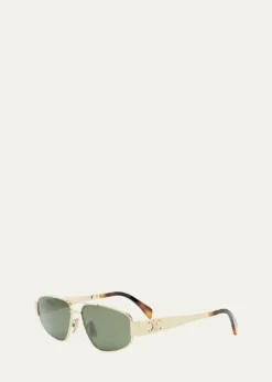 CelineMen's Triomphe Pilot Metal Sunglasses