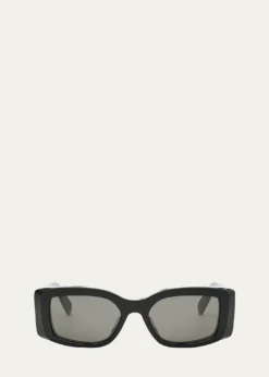 CelineMen's Triomphe Rectangular Acetate Sunglasses