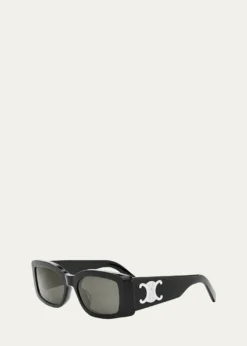 CelineMen's Triomphe Rectangular Acetate Sunglasses