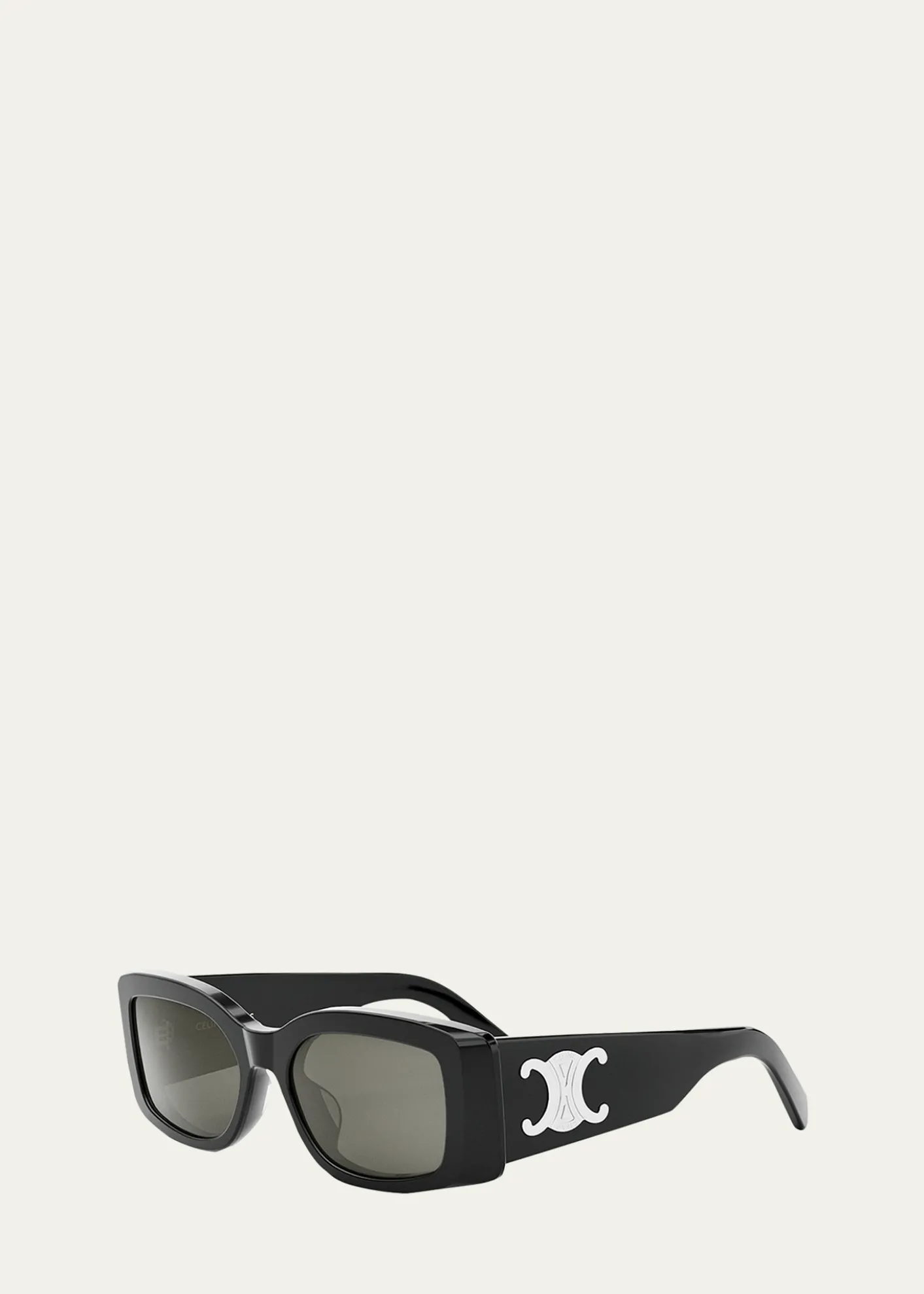 CelineMen's Triomphe Rectangular Acetate Sunglasses