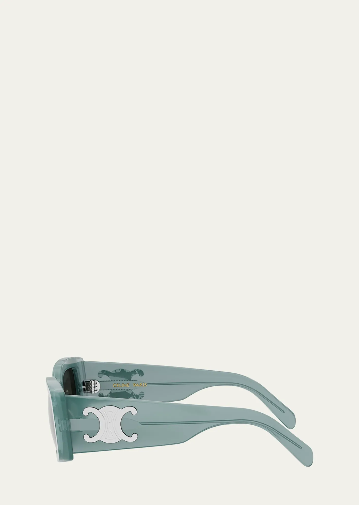 CelineMen's Triomphe Rectangular Acetate Sunglasses