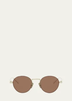 Celine49mm Metal Round Sunglasses