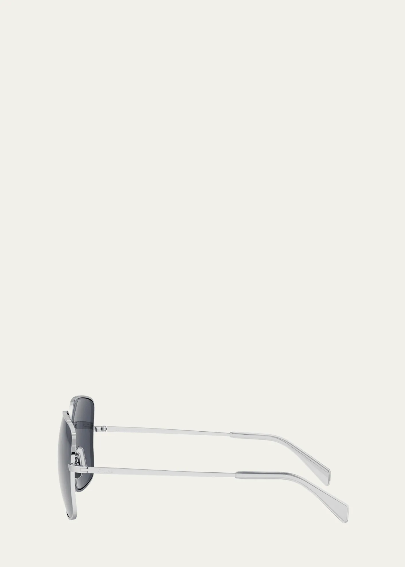 CelineRhinestone Triomphe Metal Square Sunglasses